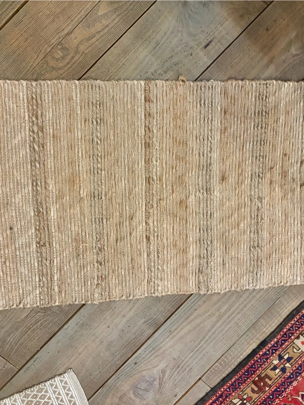 Neutral Beige woven Rug - Boho style
